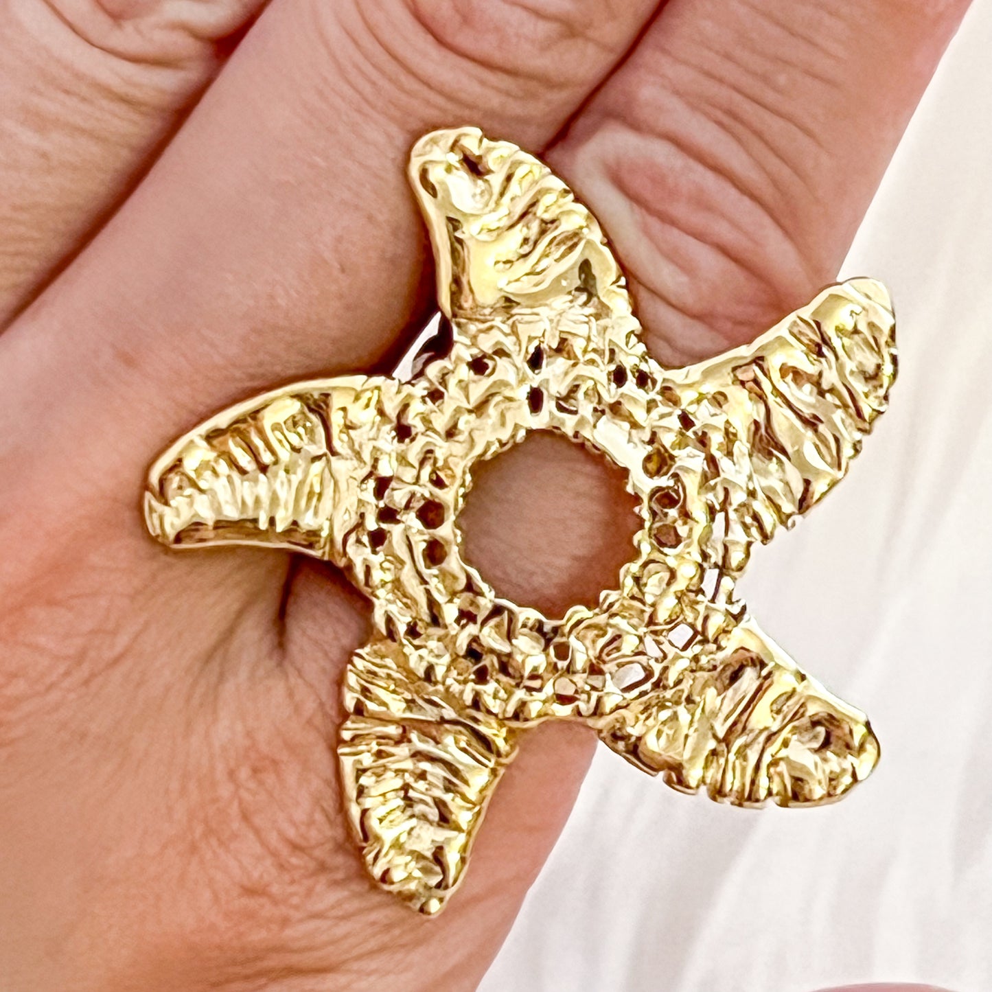 Anillo Capri Estrella（Estrella marina &Ajustable）