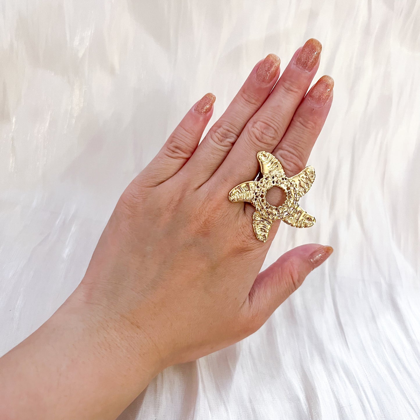 Anillo Capri Estrella（Estrella marina &Ajustable）