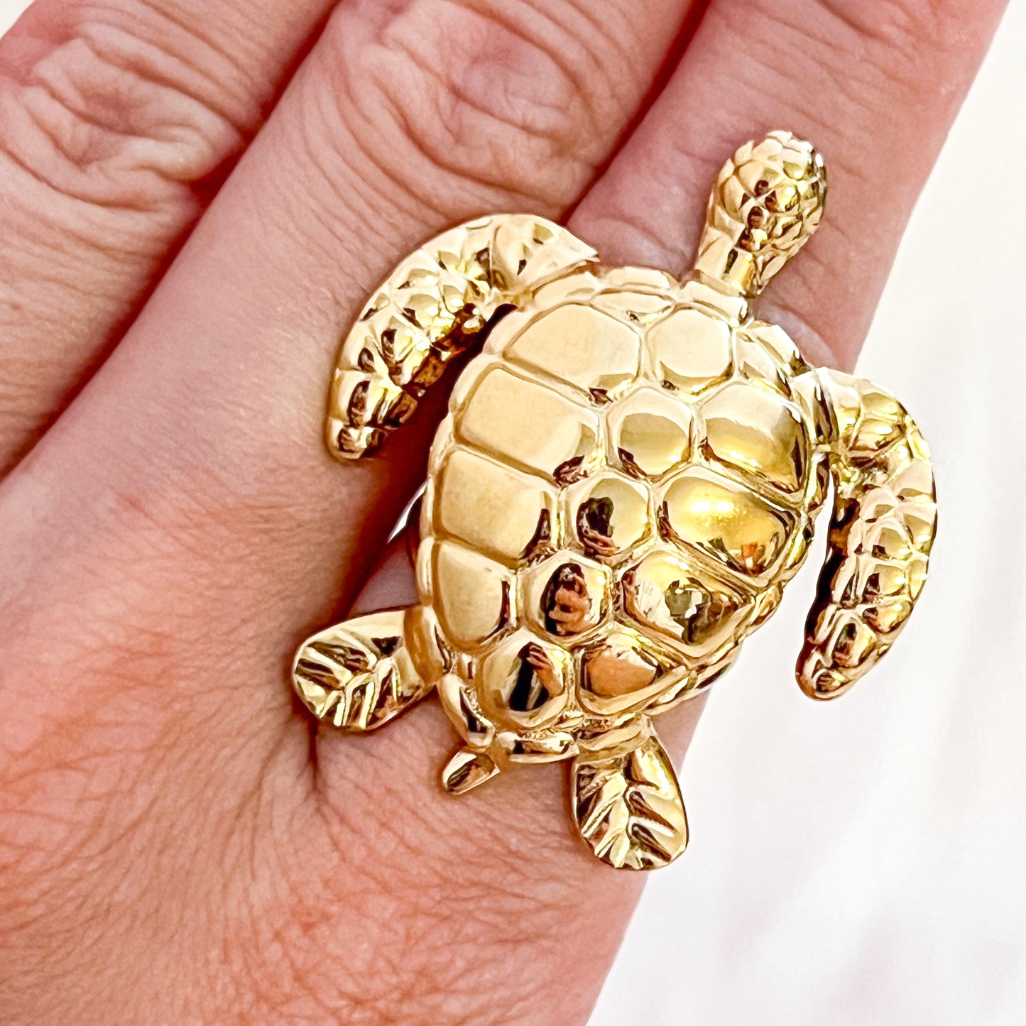 Look Bali Tortuga（piedra 3 colores collar & pendiente & anillo）