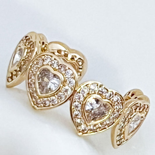 Anillo Roma Corazones （Brillo Ajustable 2 colores）