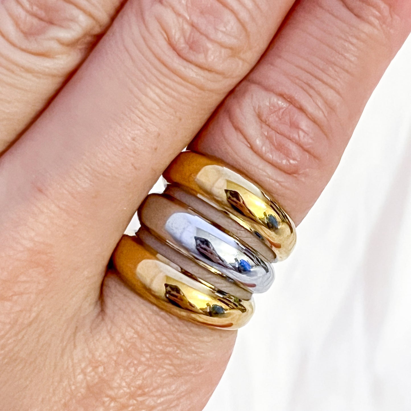 Look Bicolor Aura Duo (cuff + anillo)