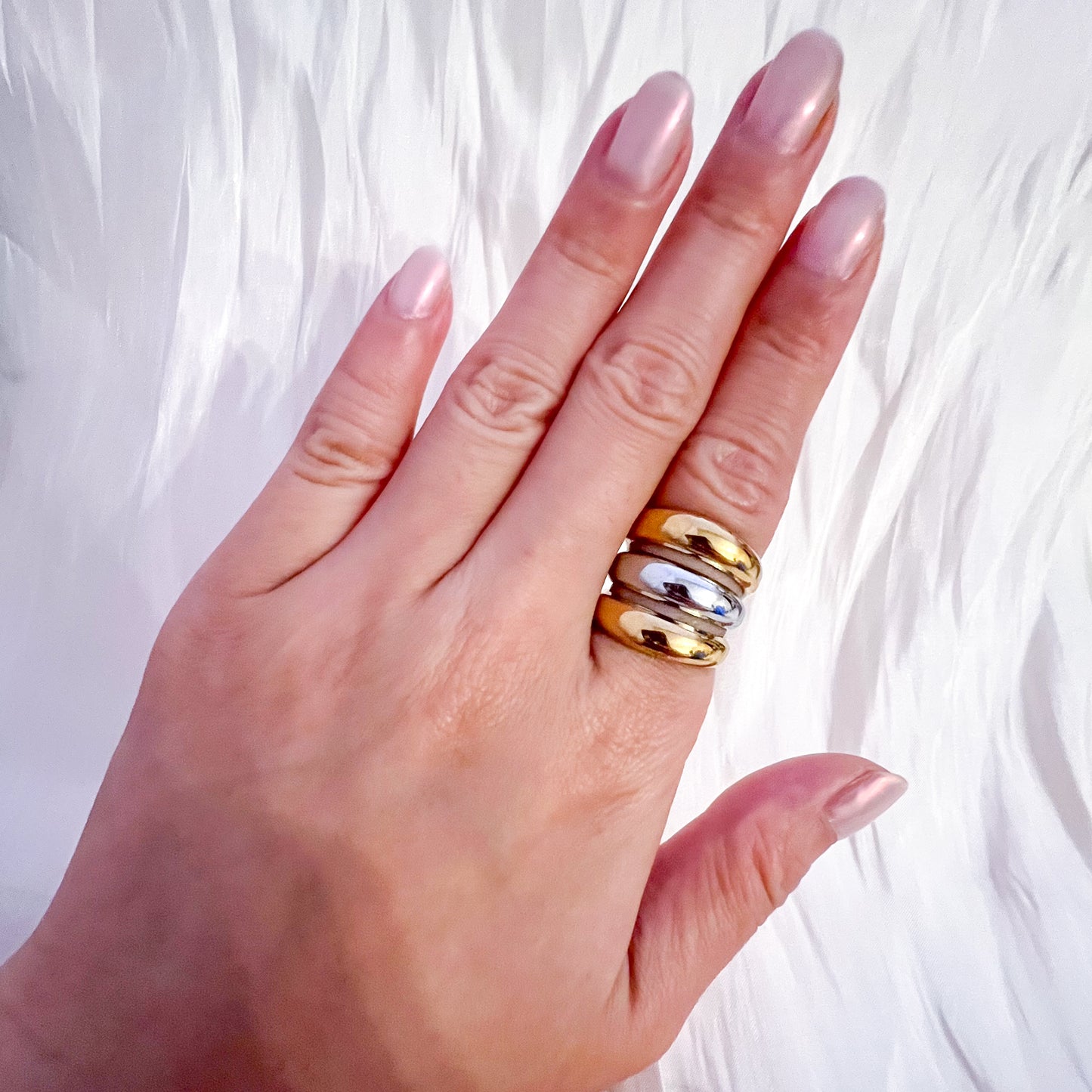 Look Bicolor Aura Duo (cuff + anillo)