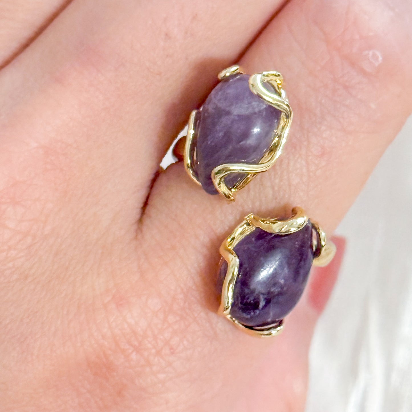 Anillo Amalfi Ajustable (DOS GOTA ESTILO BARROCO)