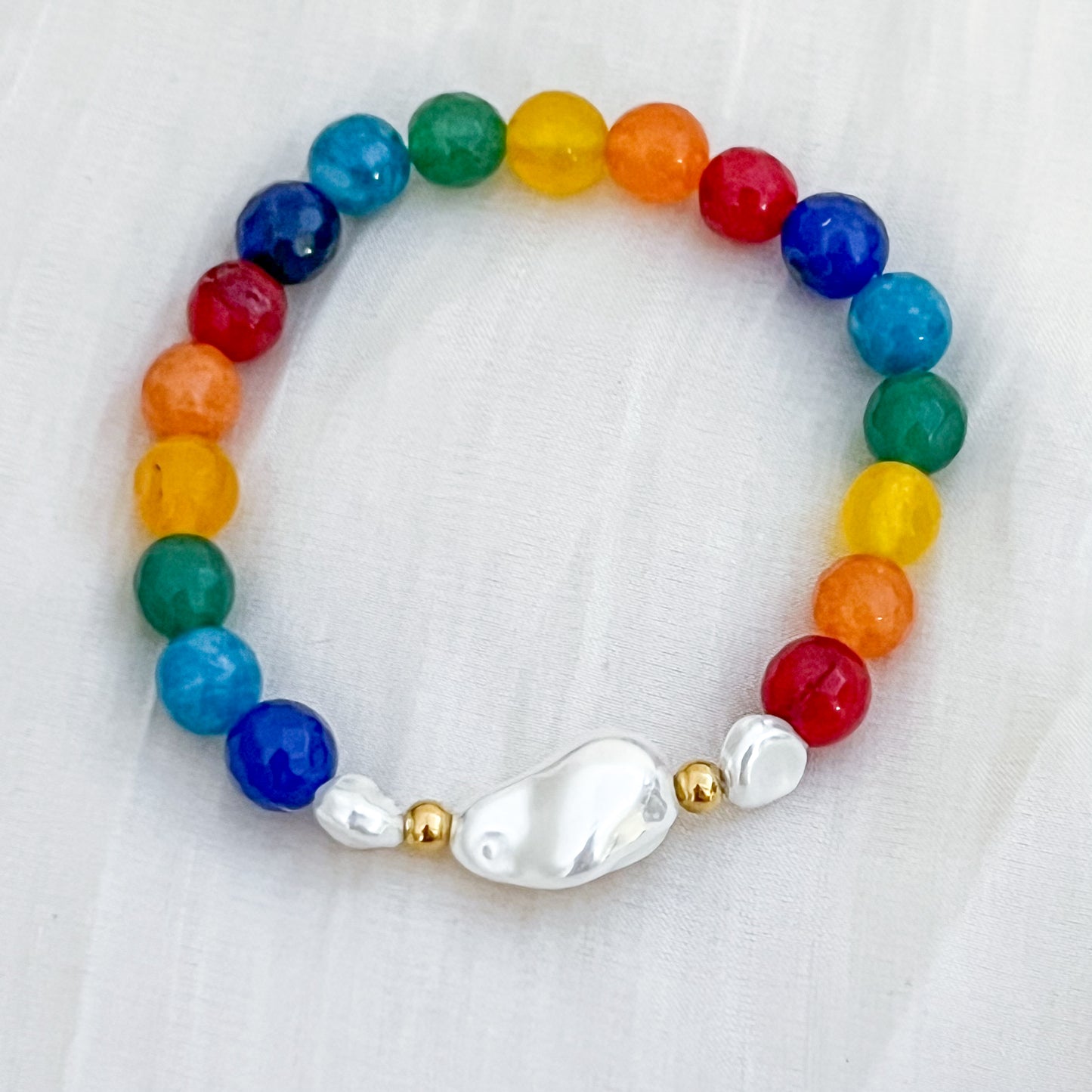 Pulsera Arcoíris Luna（piedra）