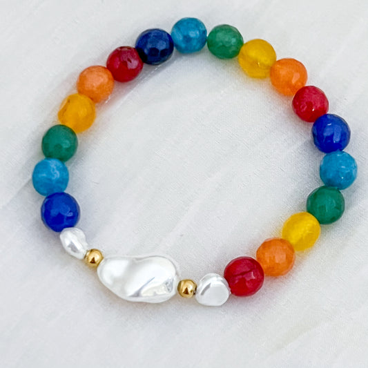 Pulsera Arcoíris Luna（piedra）