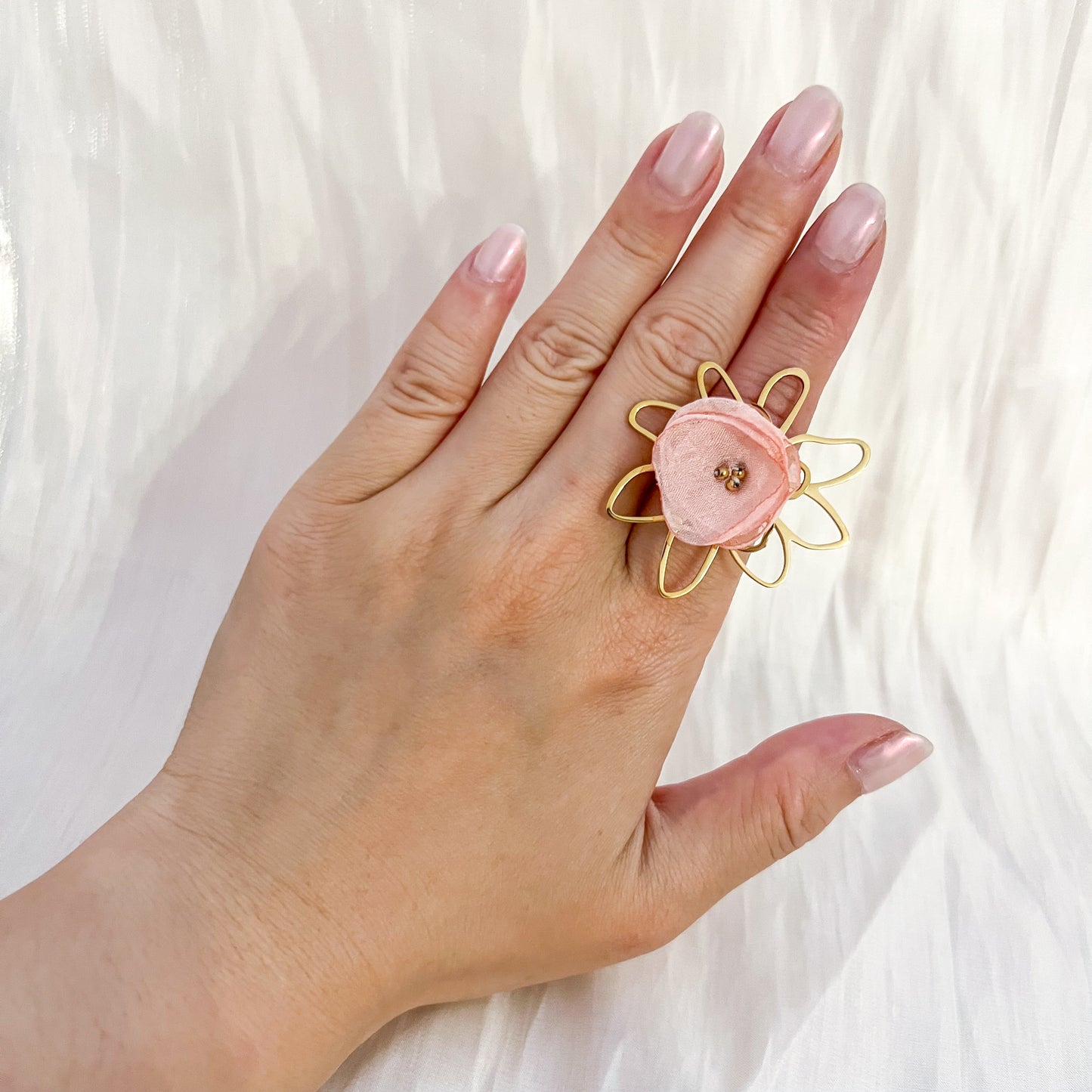 Anillo Flor Valencia（adjustable 3 colores）