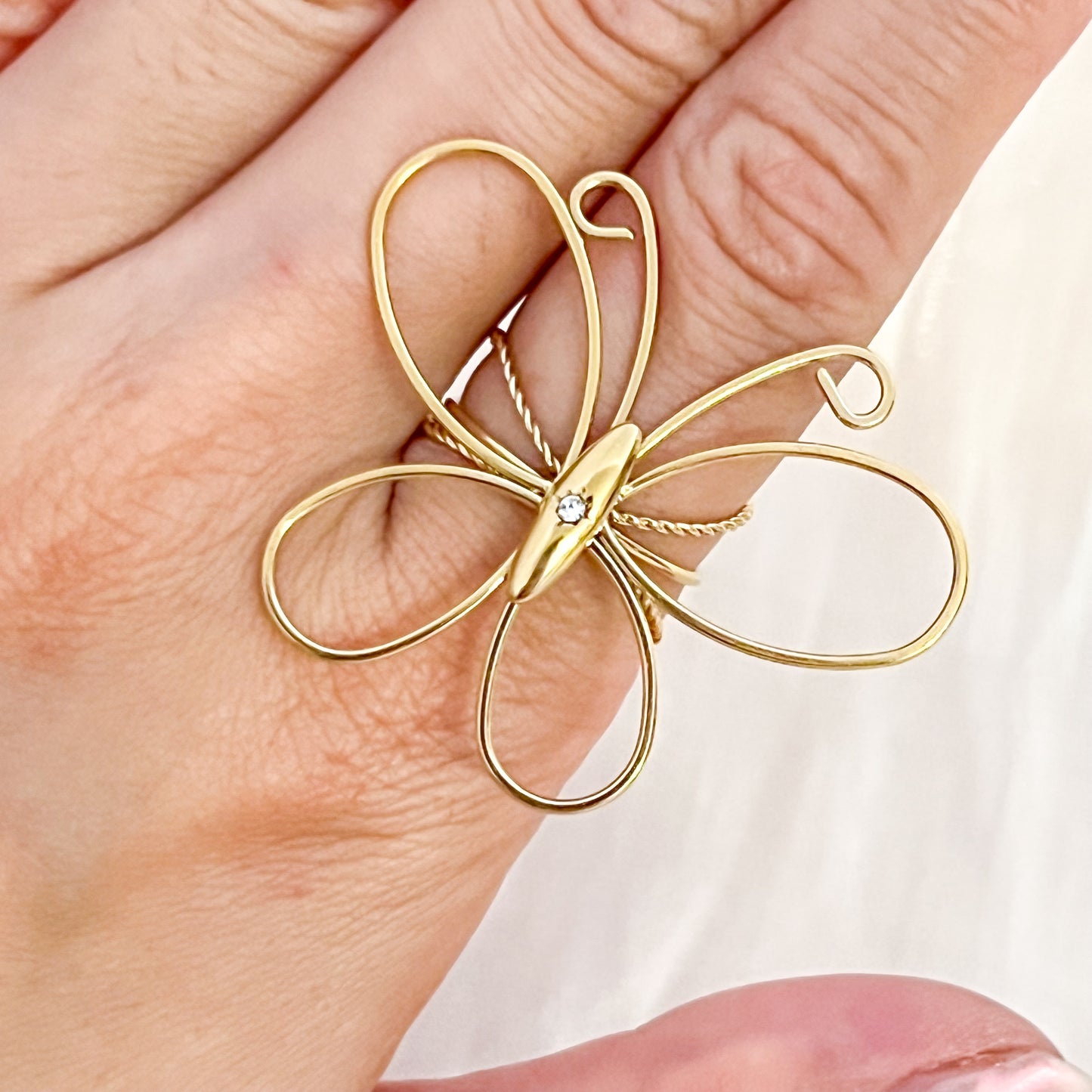 Anillo Mariposa Ibiza（adjustable）