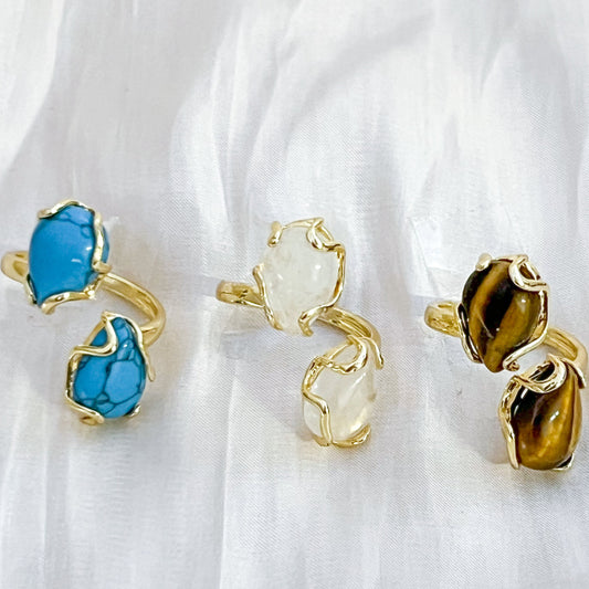 Anillo Amalfi Ajustable (DOS GOTA ESTILO BARROCO)