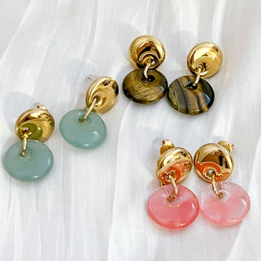 Pendientes verona stone( 3 colores piedra)Edición limitada