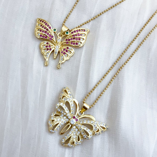 Collar Mariposa Lili（2colores）Hecho a mano