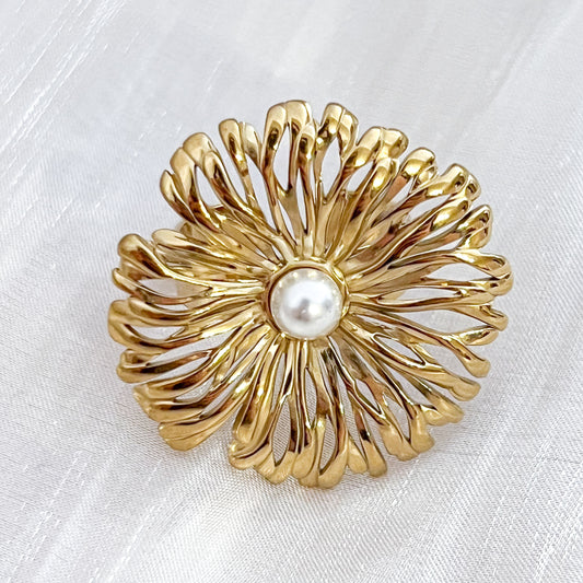 Anillo Marbella flor（ajustable）