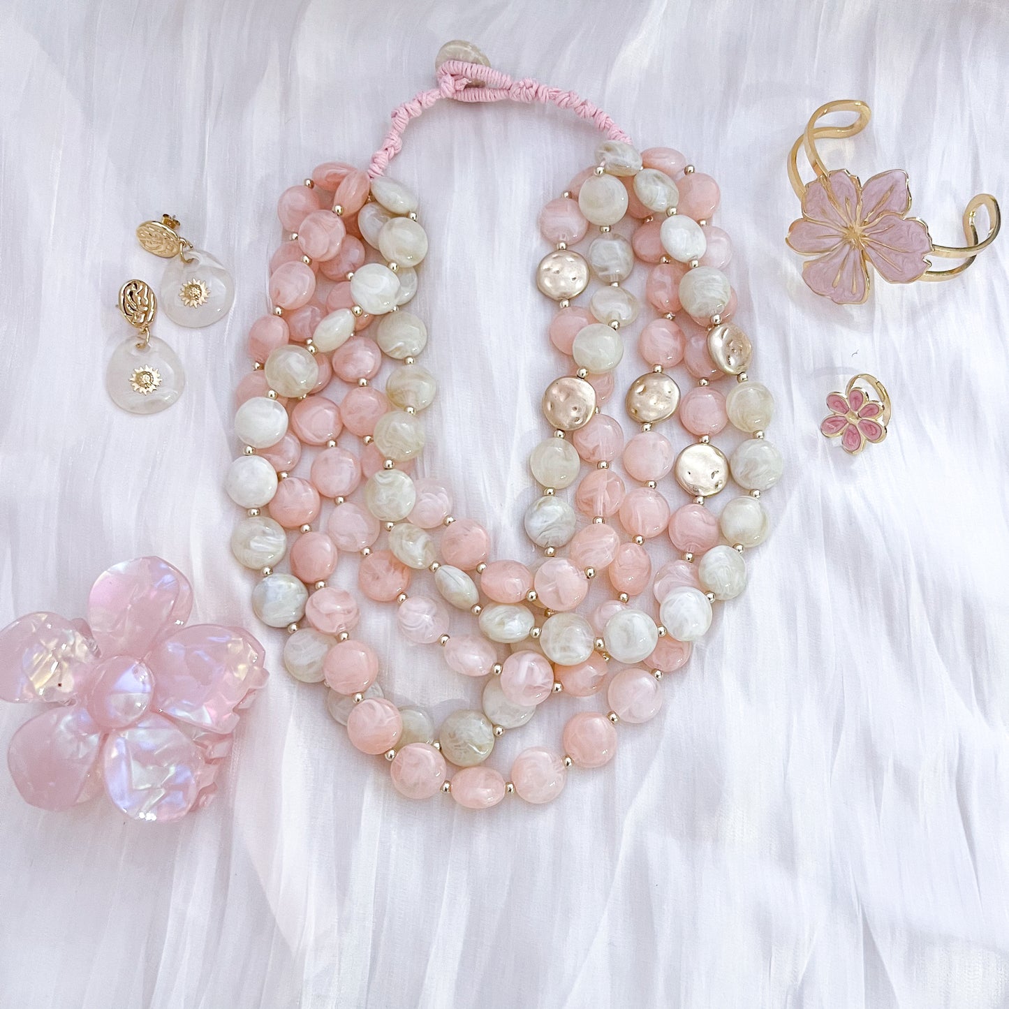 Pendientes Capri Blanco (Flor)