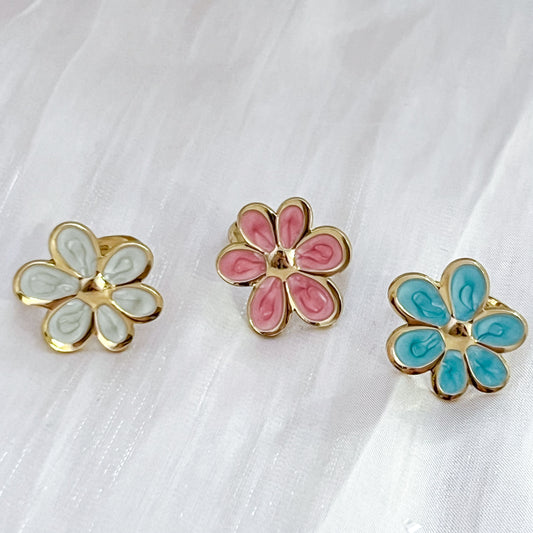 Anillo Mykonos Flor（4colores Ajustable）