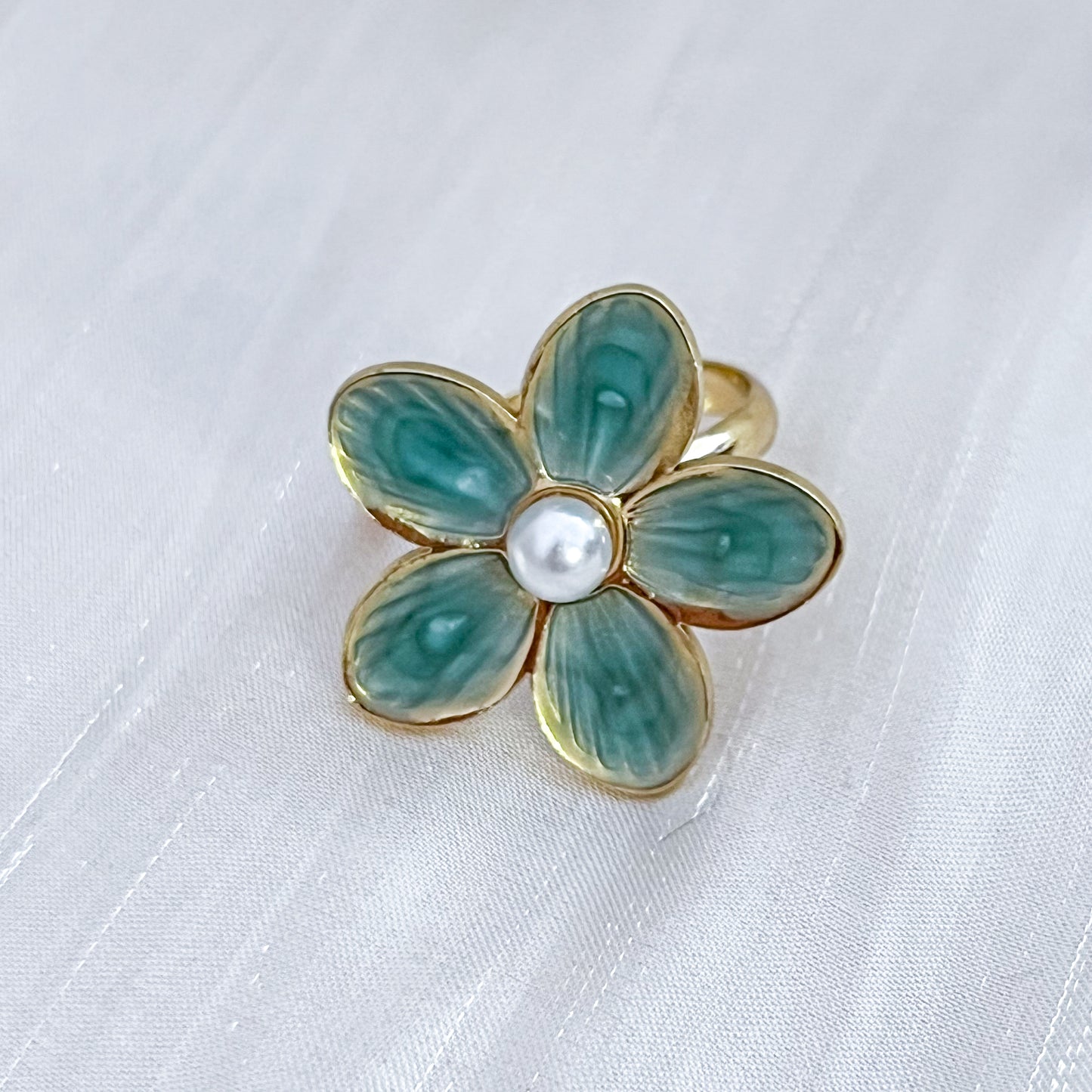 Anillo Mykonos Flor（4colores Ajustable）