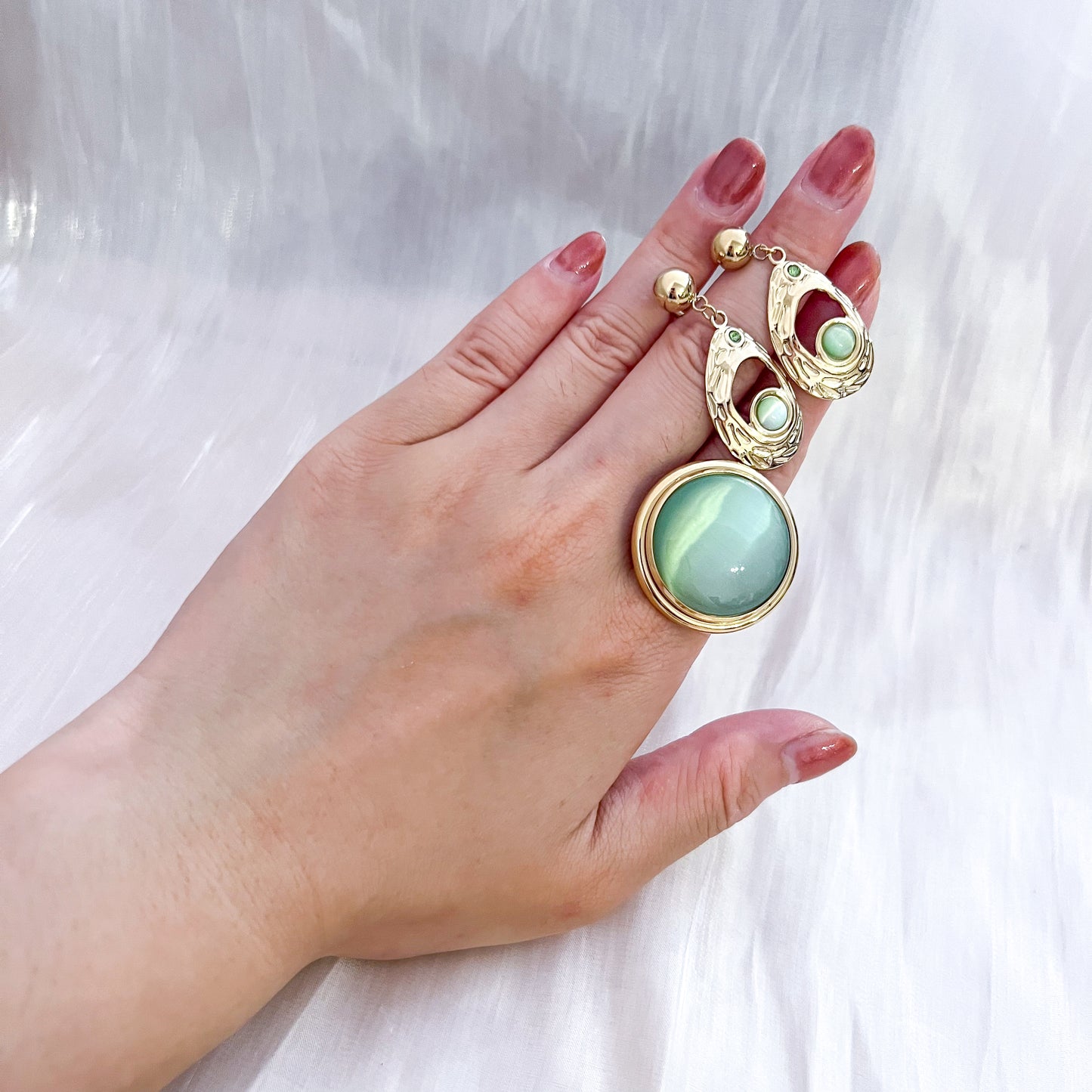 Look Cala Luna (3 colores anillo &pendiente）