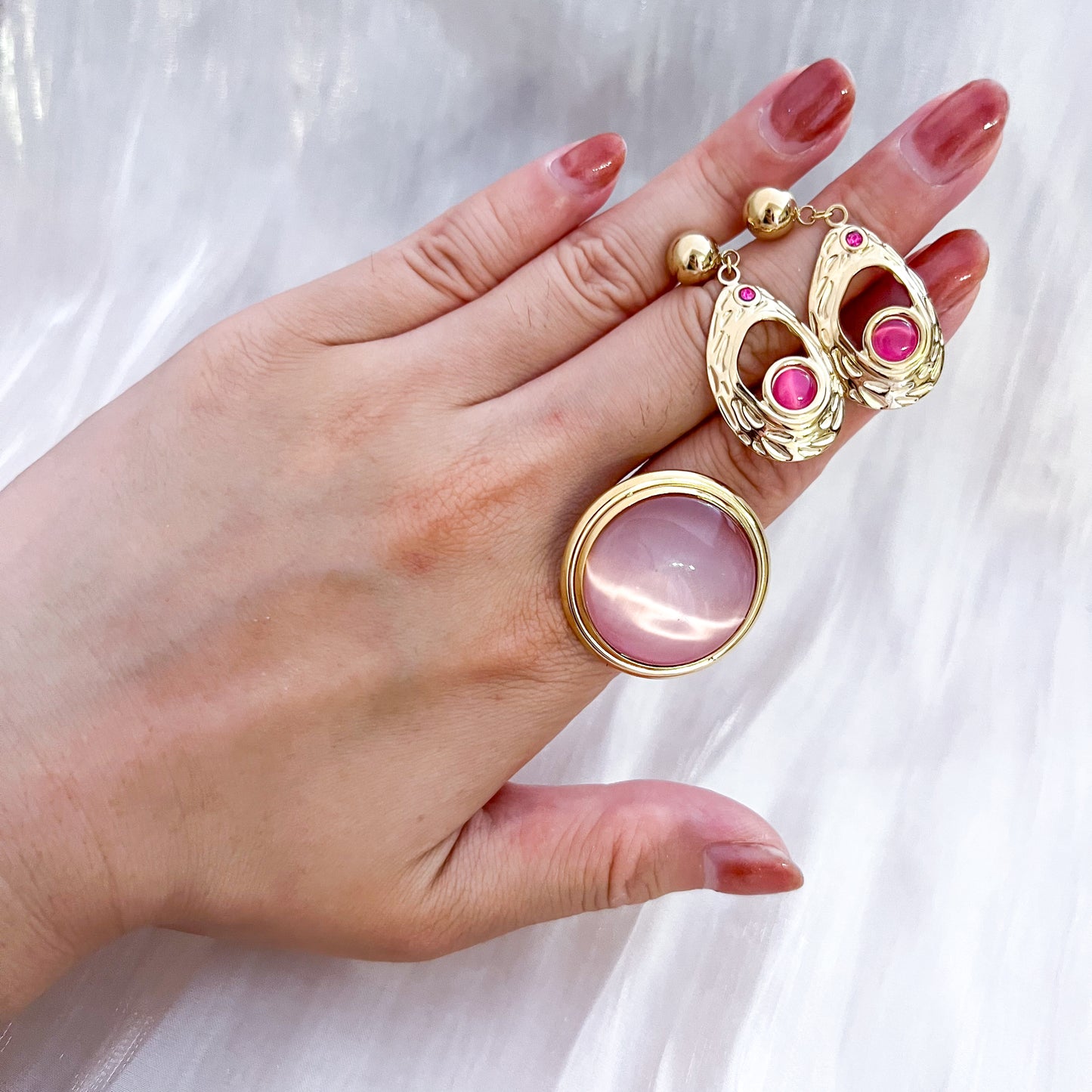 Look Cala Luna (3 colores anillo &pendiente）