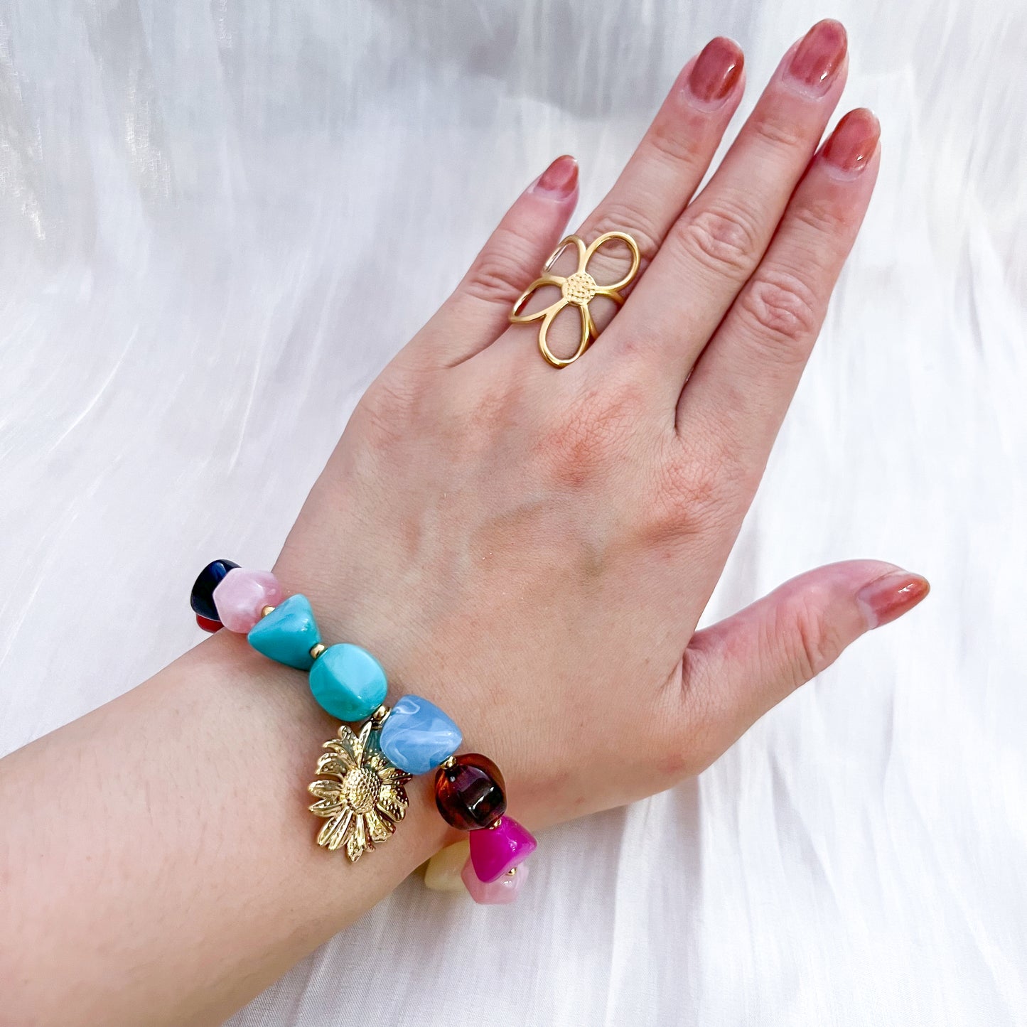 Look Girasol Nice (2 Colores pulsera&collar）