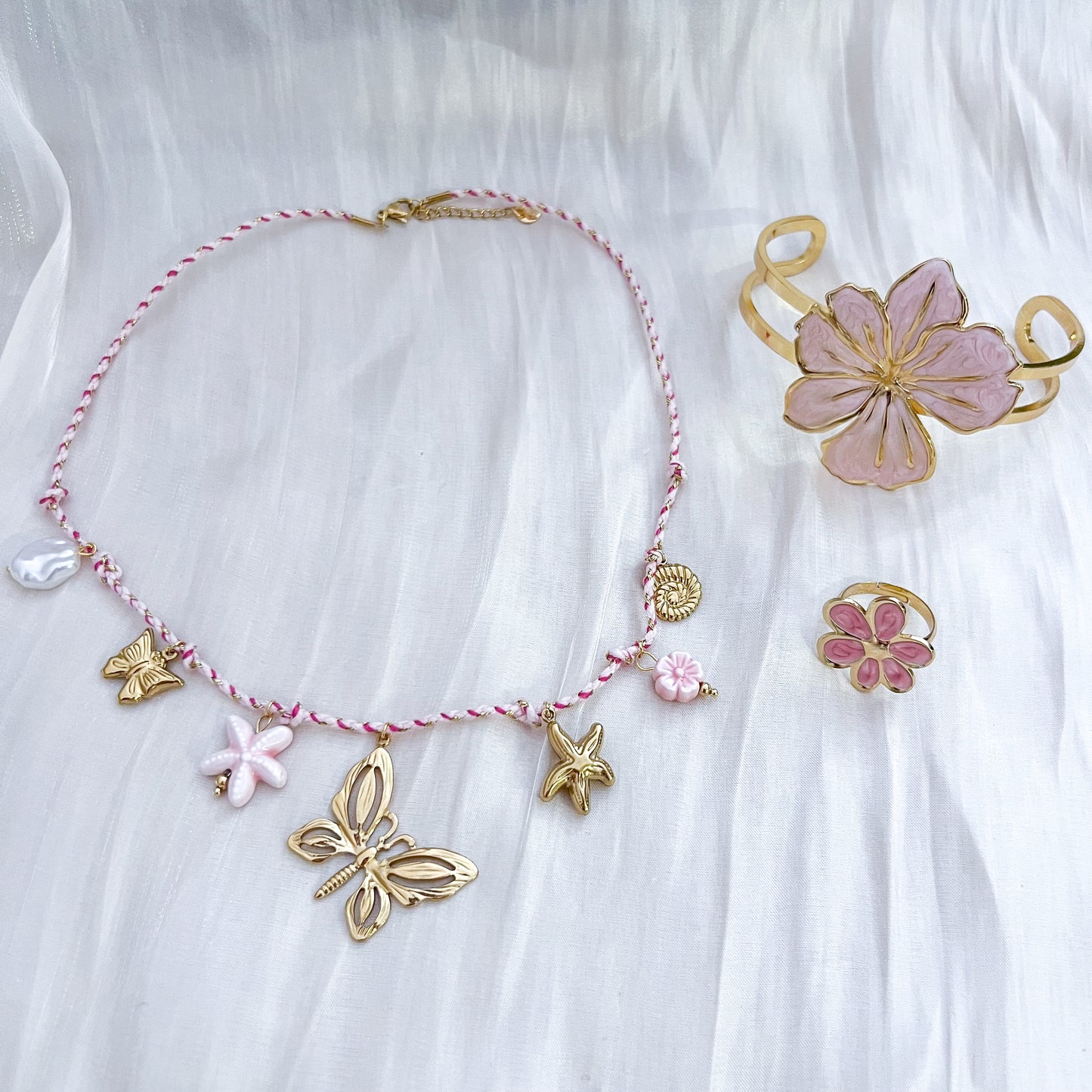 Collar París Mariposa（charm 2colores）