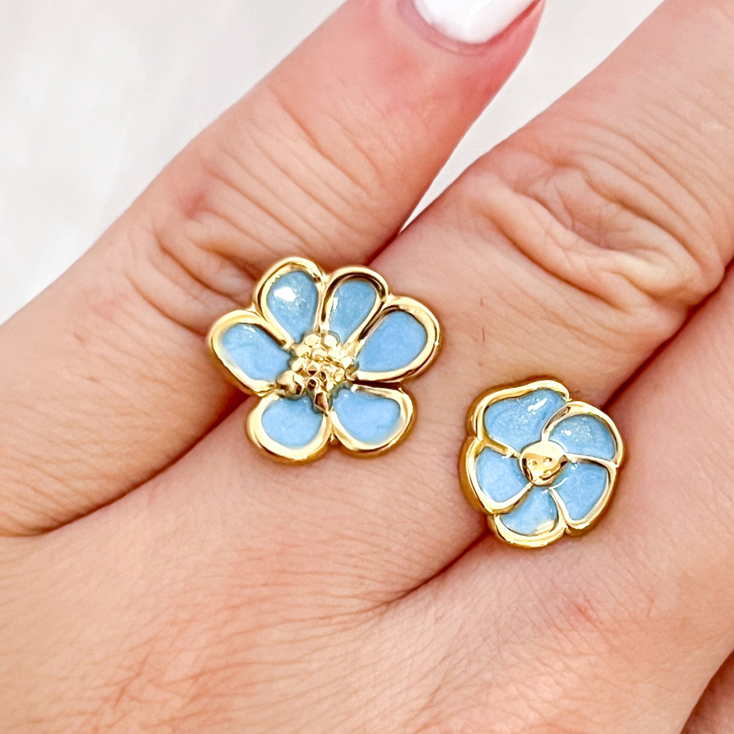 Look Positano Blossom Flor（Pendiente & anillo 2 colores）