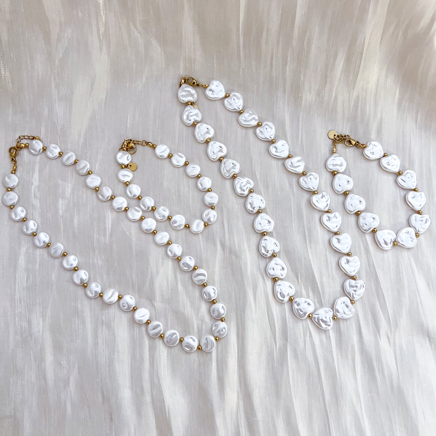 Look Cannes Amour （pulsera&collar 2 estillo corazones）