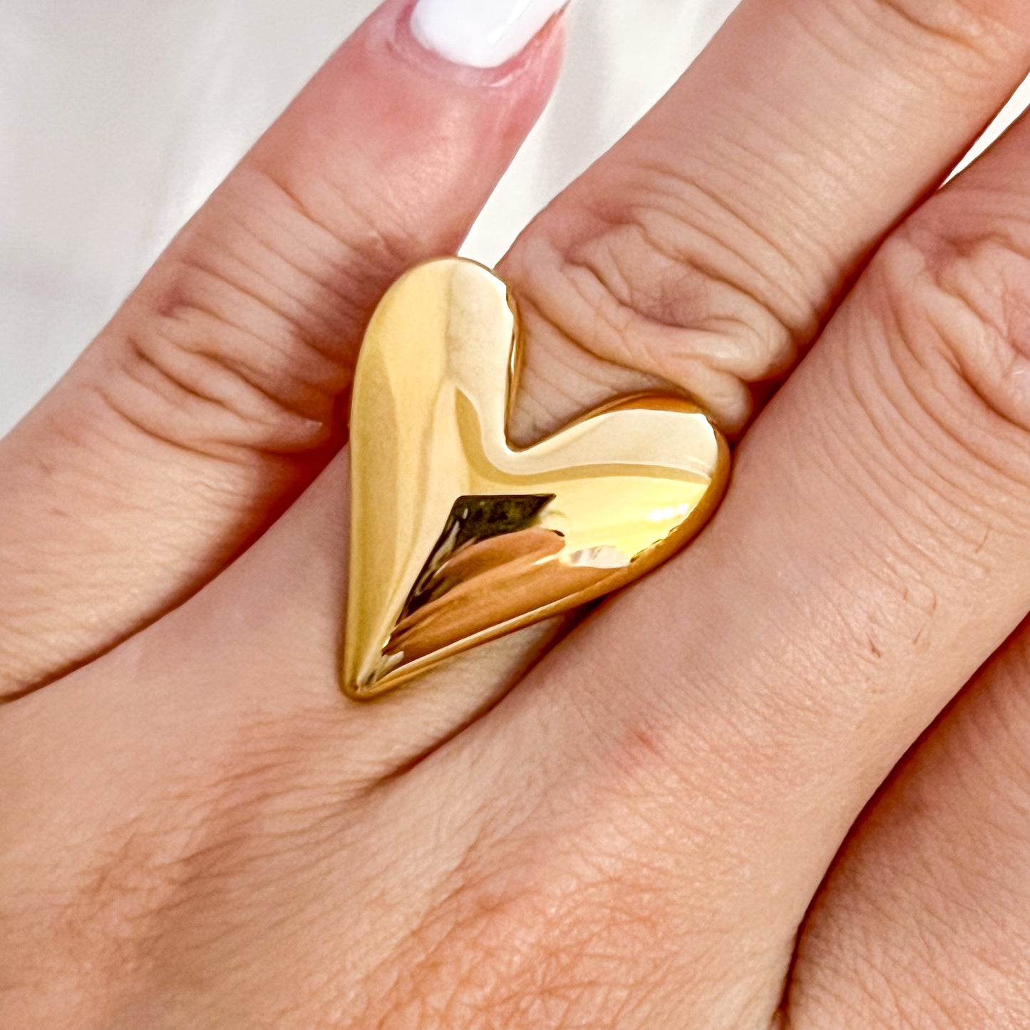 Anillo Lola Corazón Dorado（ajustable）