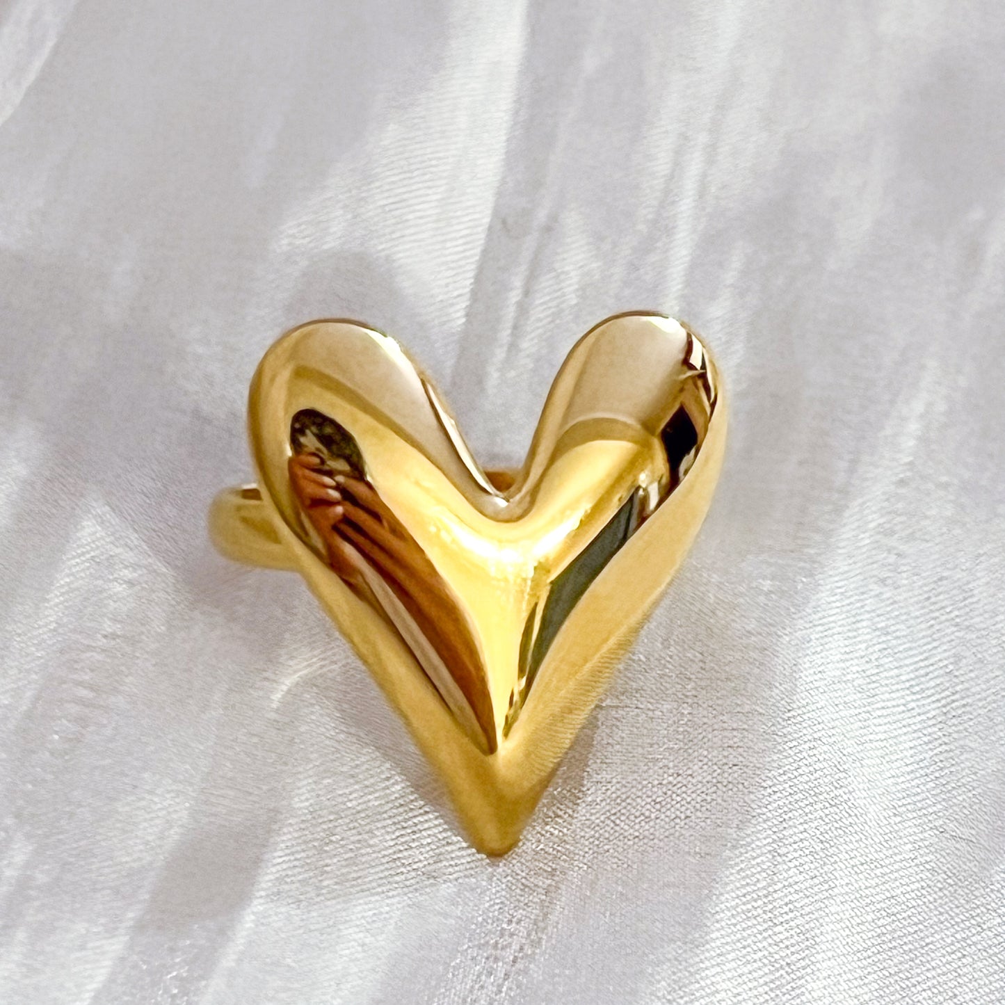 Anillo Lola Corazón Dorado（ajustable）