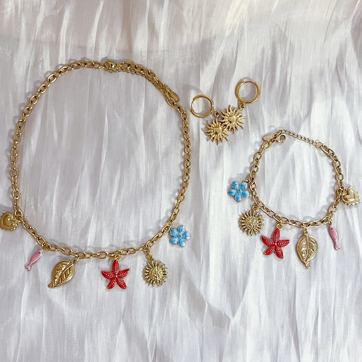 Look Marea Coral （Estrella de mar collar & pulsera）