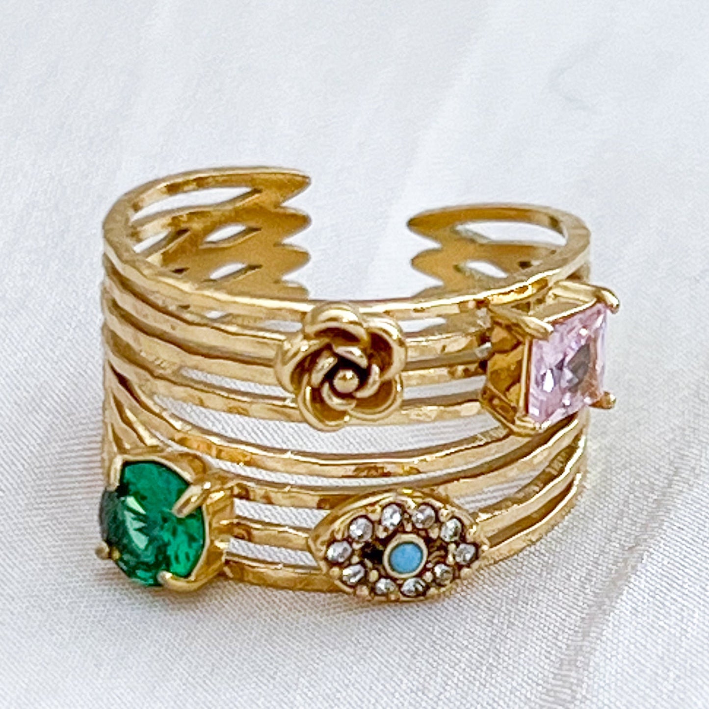 Anillo Amuleto Garden（ajustable ojo de fatima）