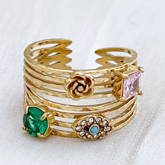 Anillo Amuleto Garden（ajustable ojo de fatima）