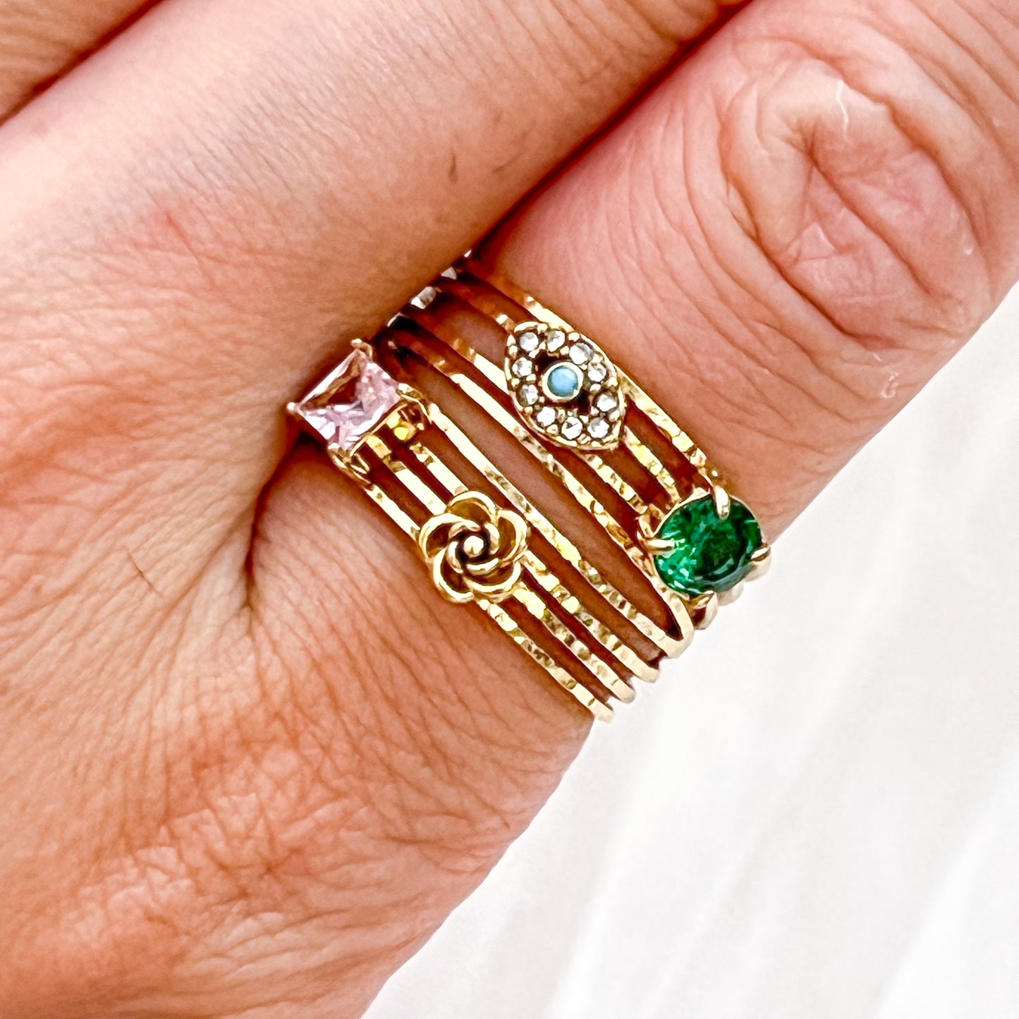 Anillo Amuleto Garden（ajustable ojo de fatima）