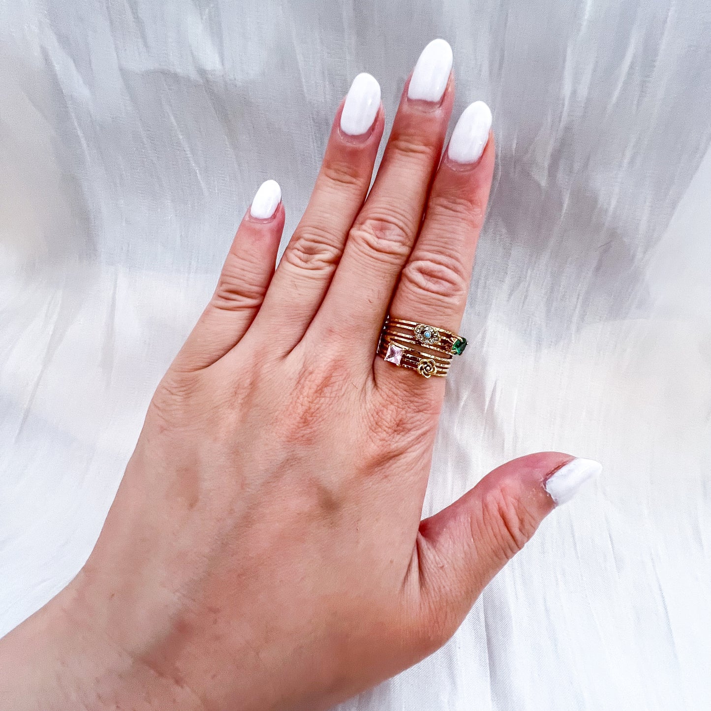 Anillo Amuleto Garden（ajustable ojo de fatima）