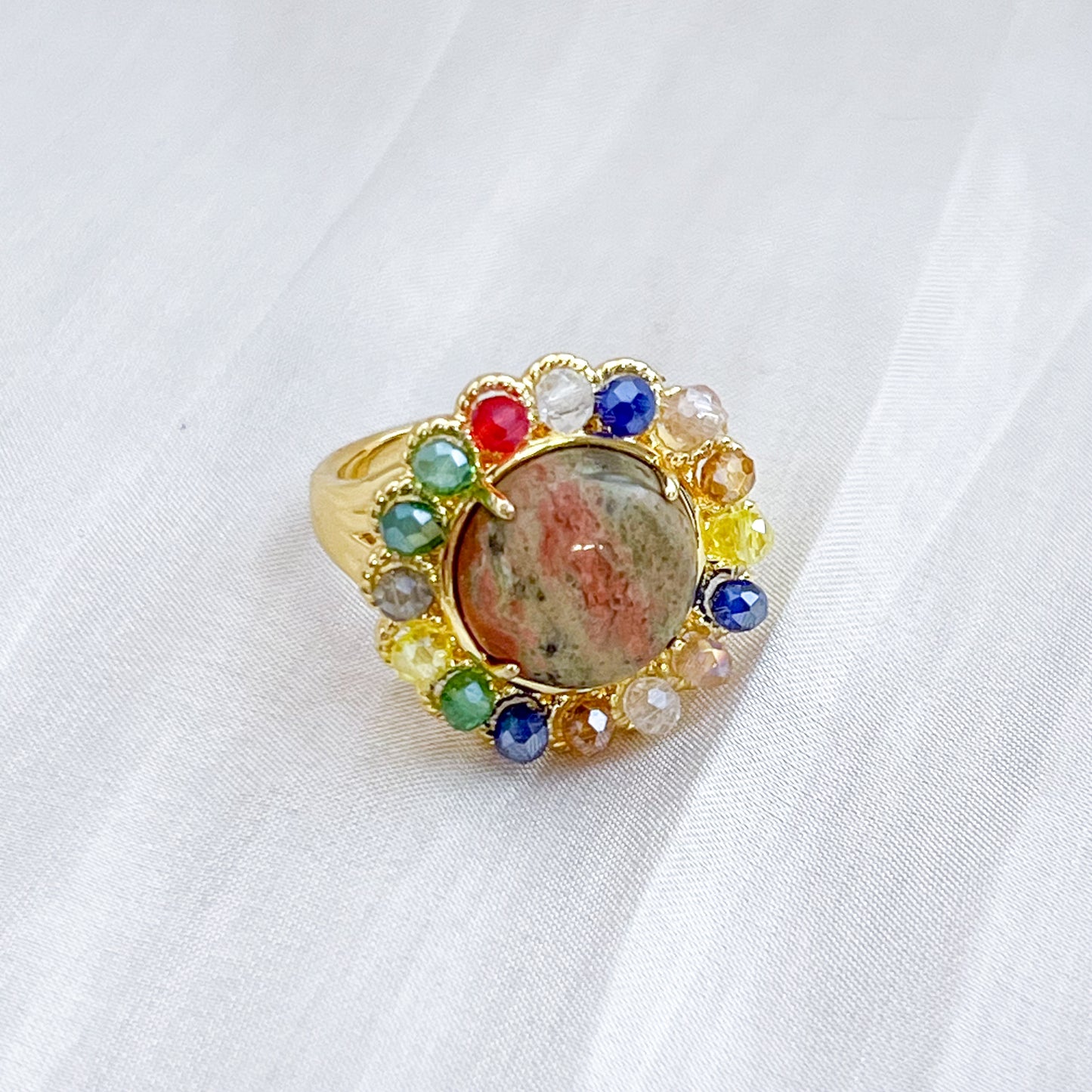 Anillo Aurora Gem Aro （ajustable 3 colores）