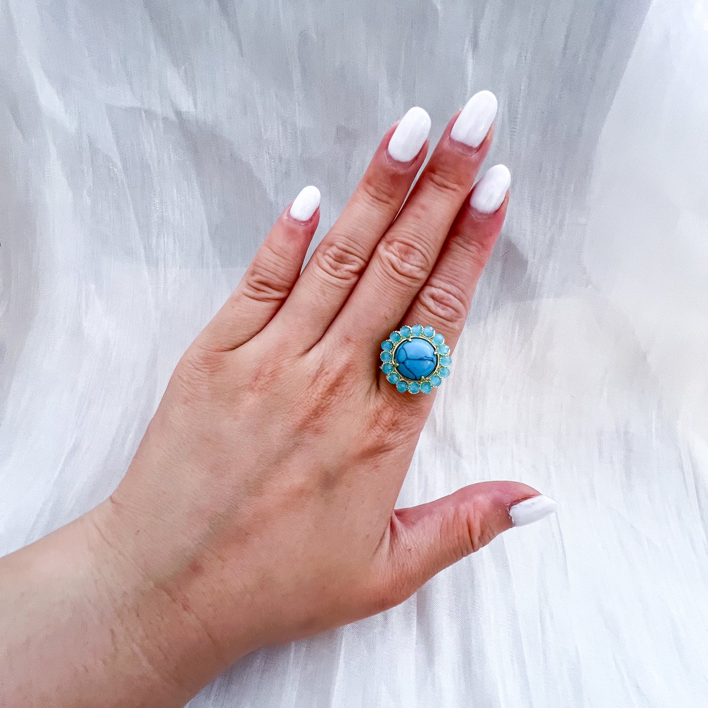 Anillo Aurora Gem Aro （ajustable 3 colores）