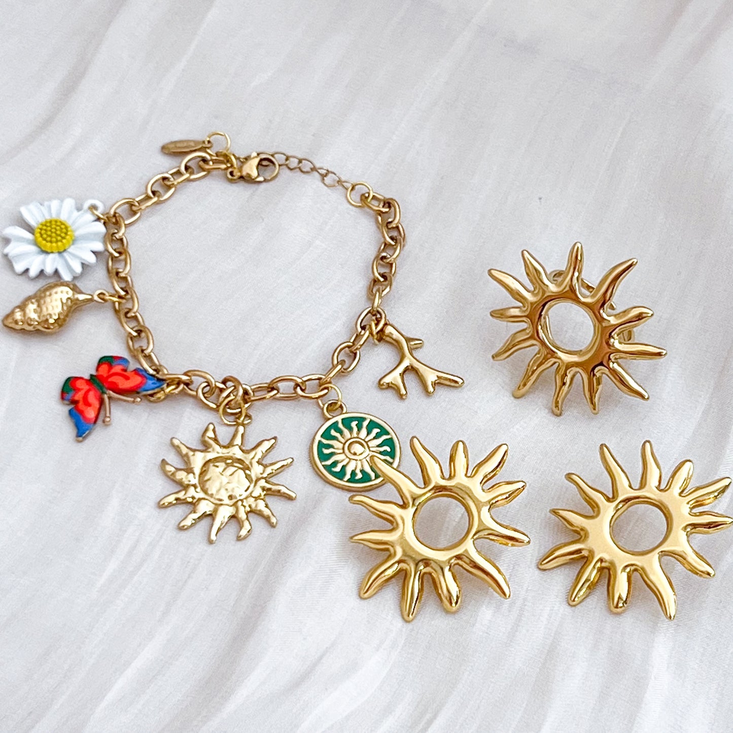 Look Helios（ Sol Radiante Grande Anillo &Pendente)