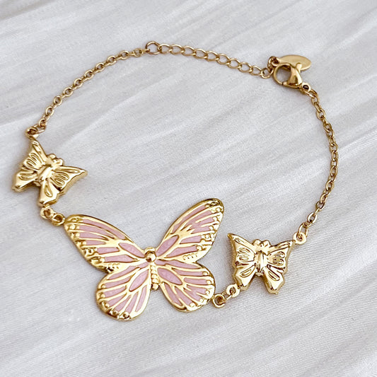 Pulsera Mariposa Rosé