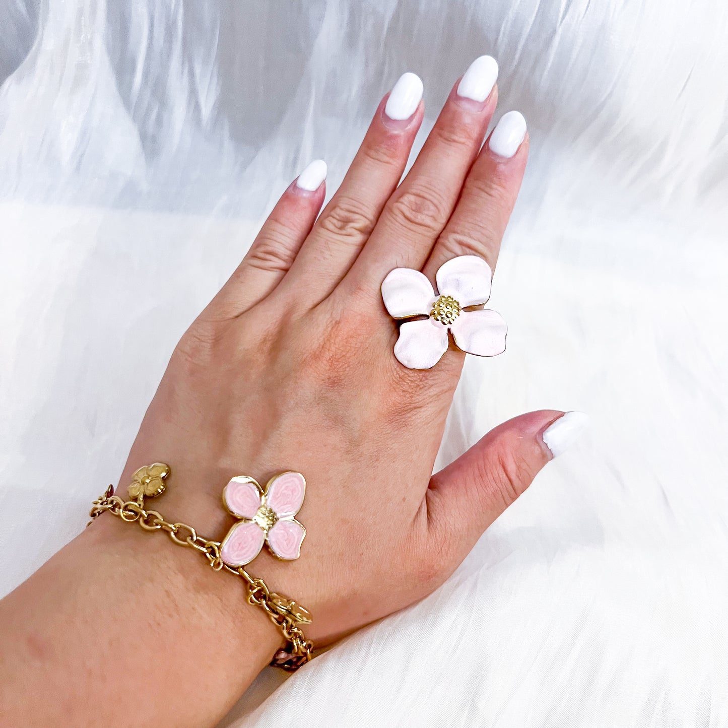Anillo Eden Flor（ajustable 3 colores）