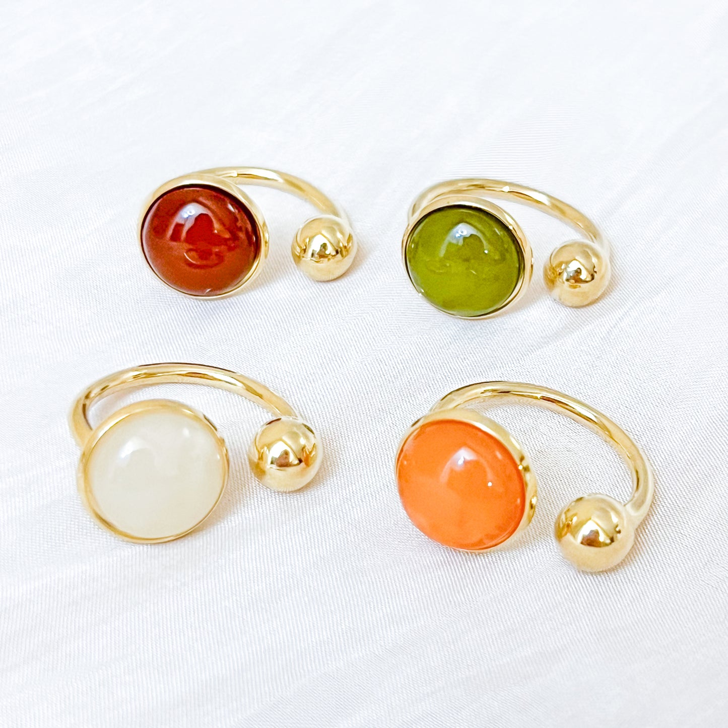 Anillo Duna （ajustable 4 colores bolas）