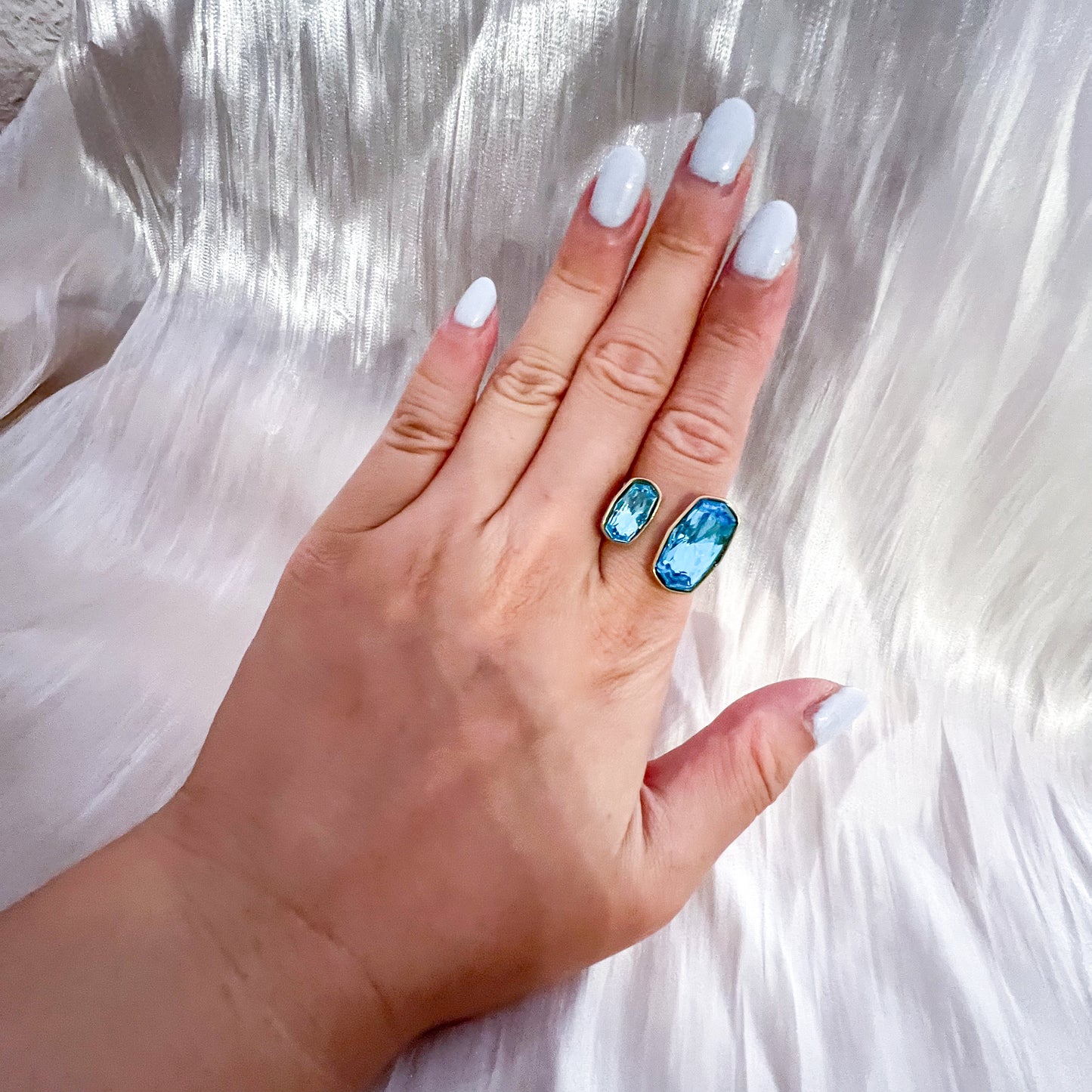 Anillo Celeste Brillo（ajustable）3colores