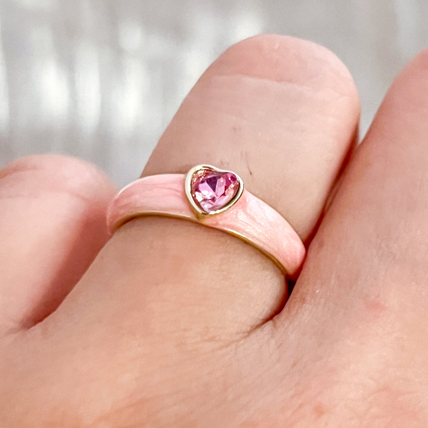 Look Rosé Corazones（Anillo&Pendiente）