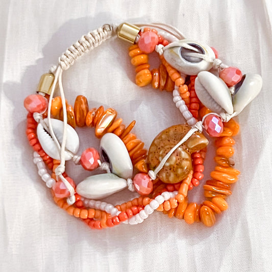 Look Costa Coral 3 cadenas （2colores）collar & pulsera