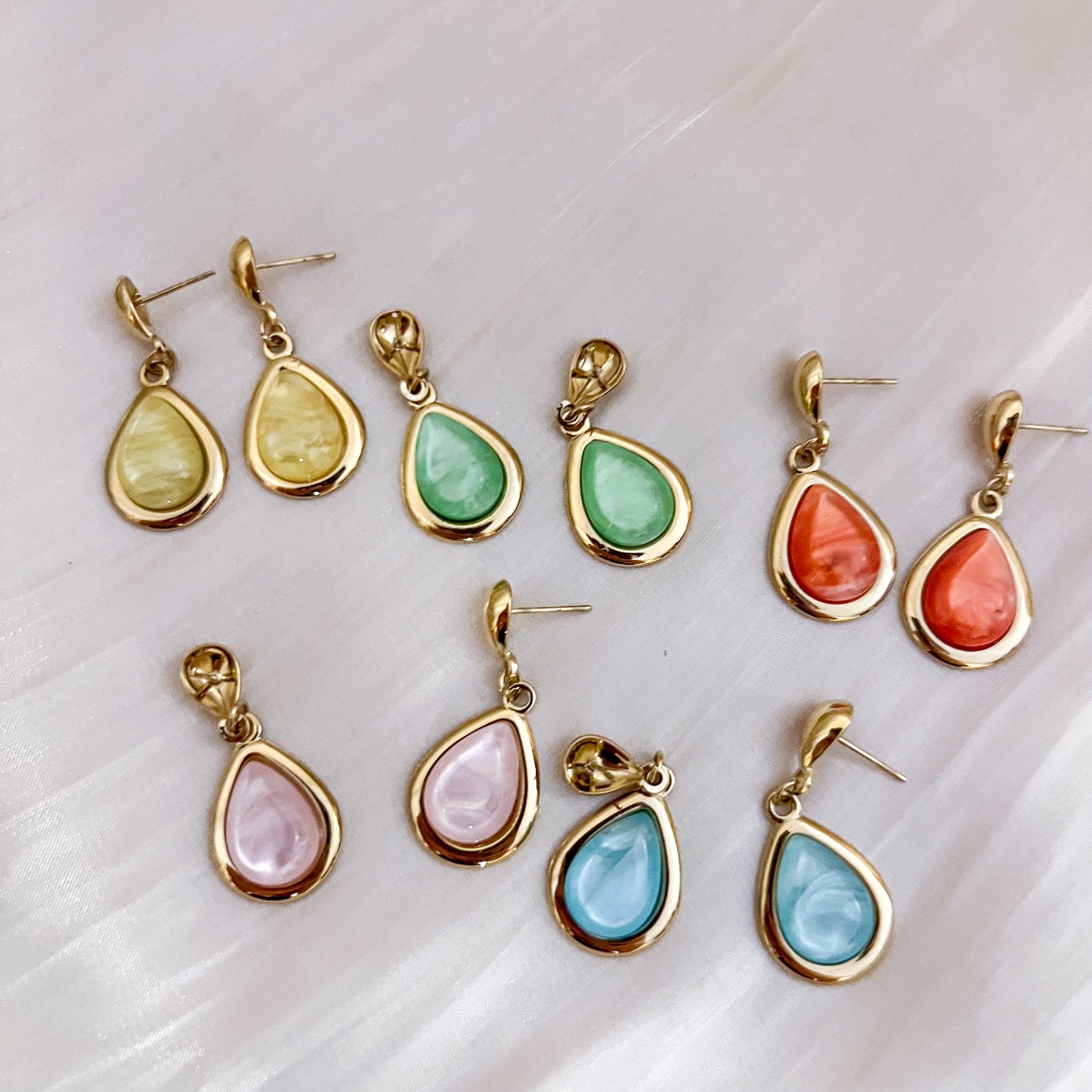 Pendientes Gota Eva（5 colores）