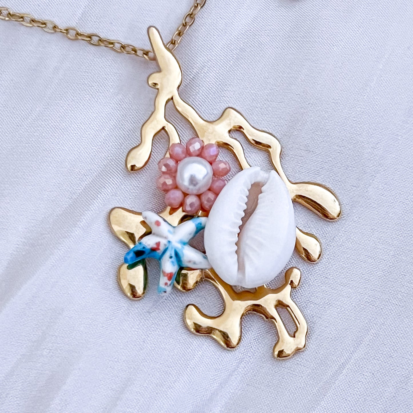 Look Coralia （coral）collar & pulsera