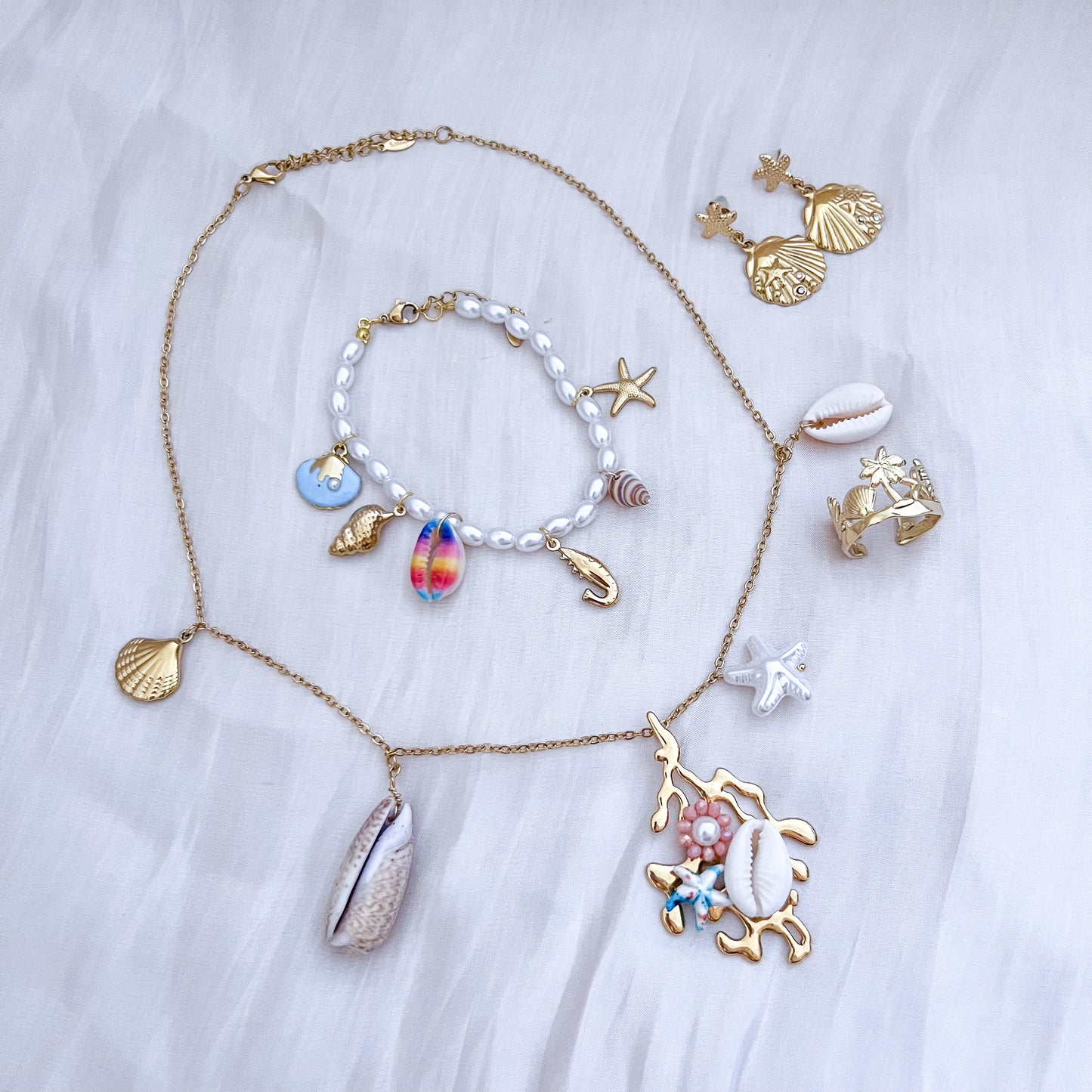 Look Coralia （coral）collar & pulsera