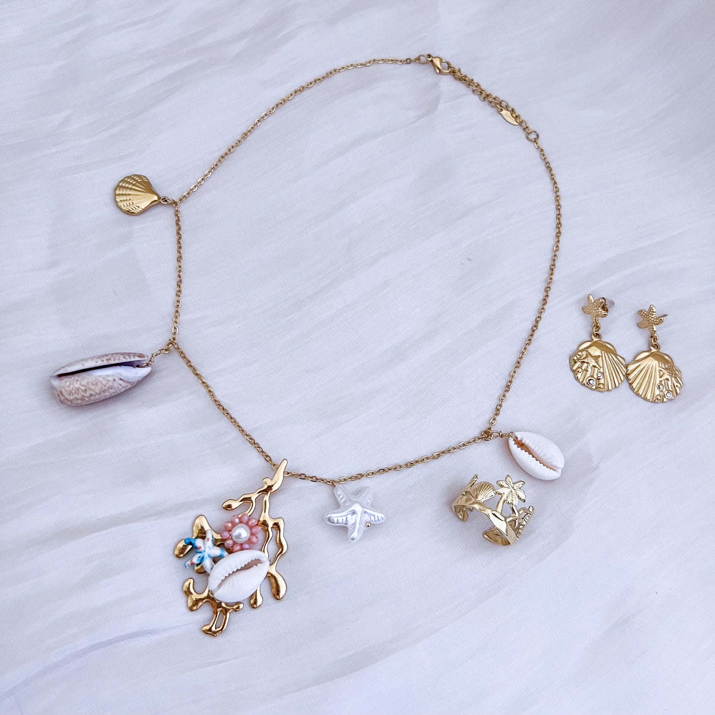 Look Coralia （coral）collar & pulsera