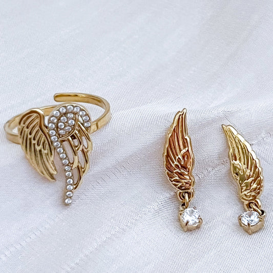 Look Alas Libres（pendiente & anillo）