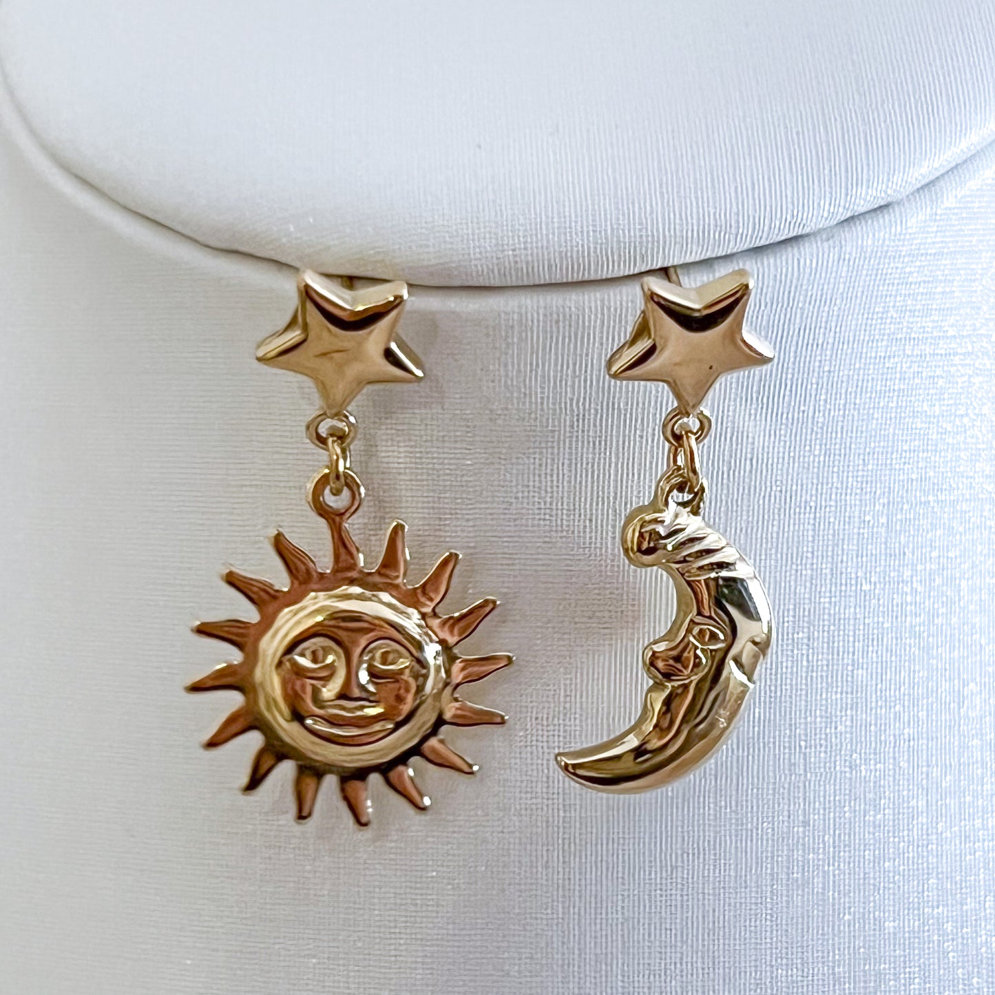 Look Eclipse （2colores） （collar & pendiente/sol & luna）