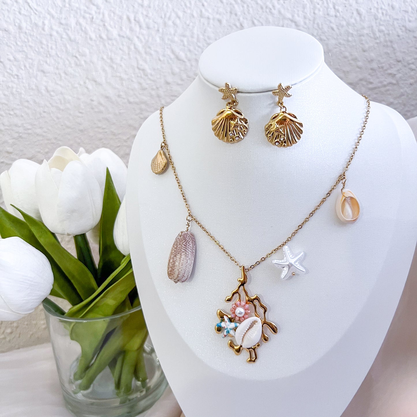 Look Coralia （coral）collar & pulsera