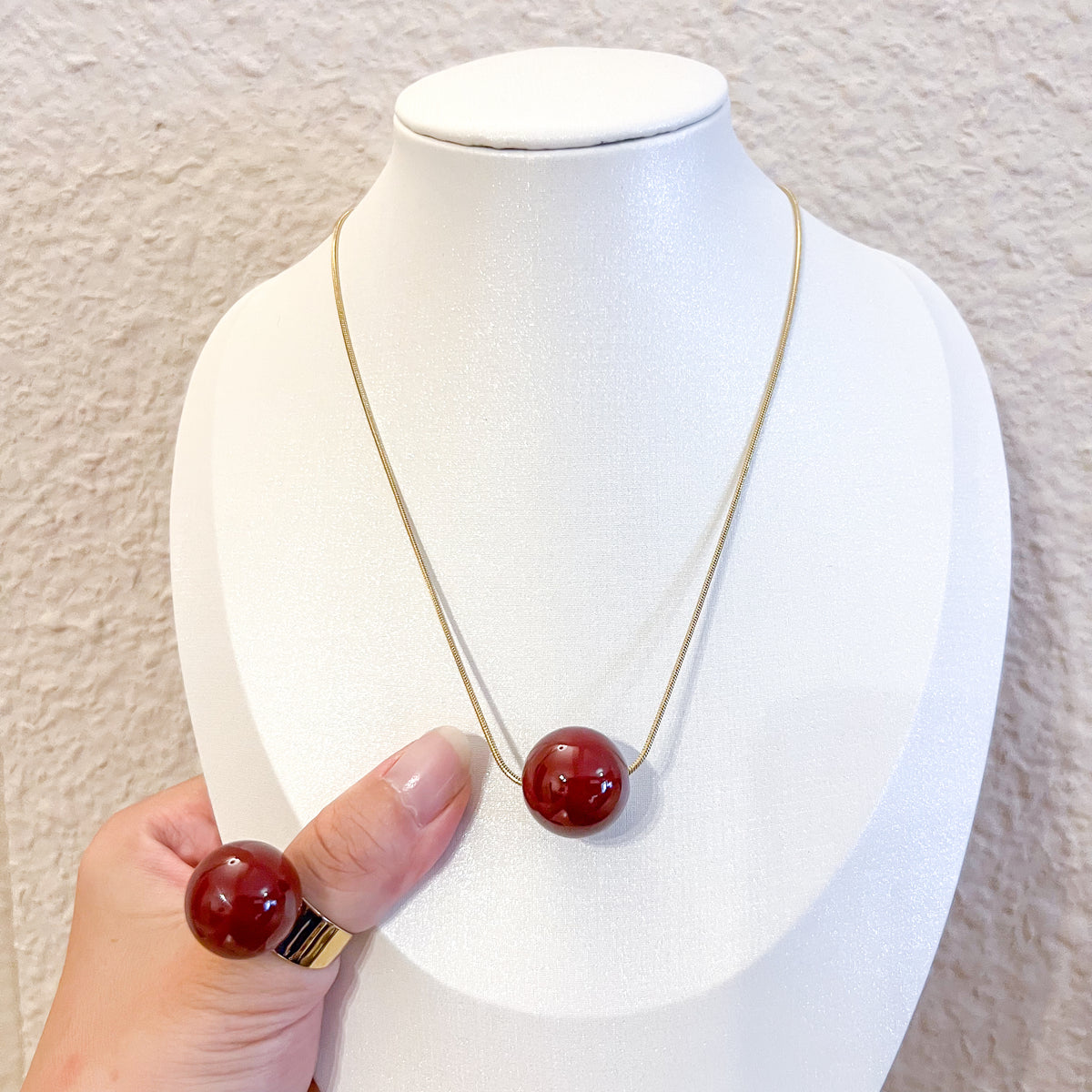 Look Bombón （collar & anillo） 3 colores bola