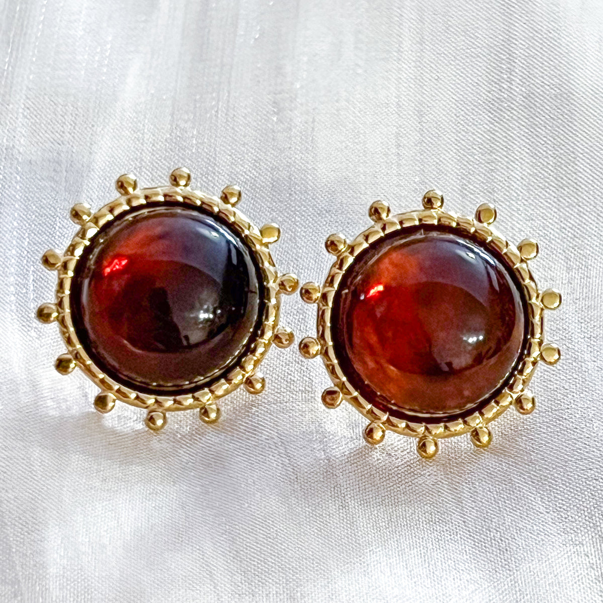Look Liora Acero Ambar (anillo&pendiente)