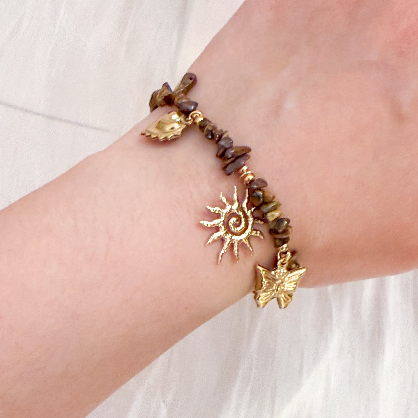 Pulsera Bali Sol（piedra natural 3 colores）
